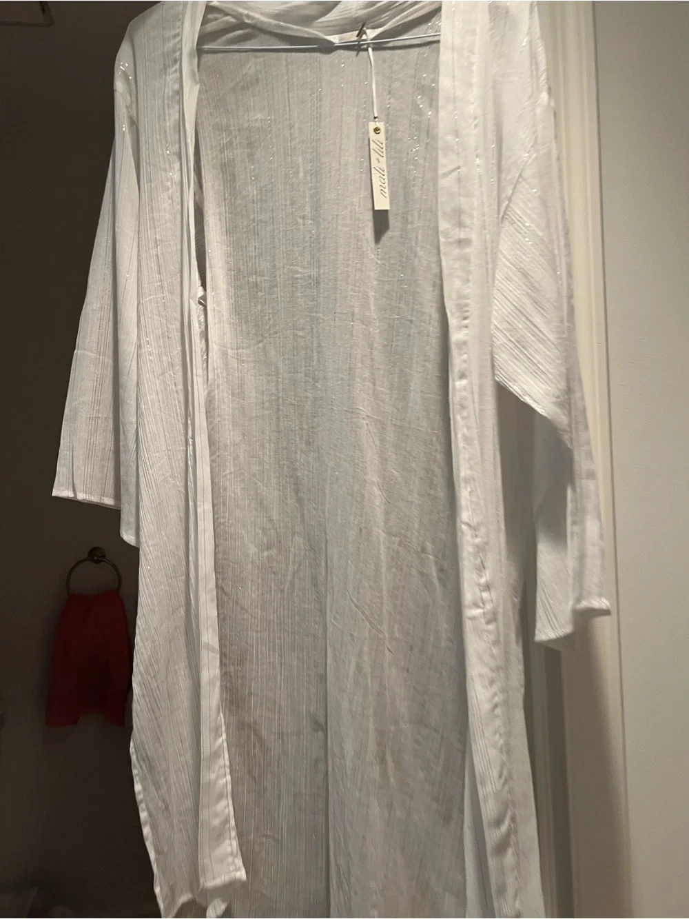 Lightweight White beach Duster Jacket